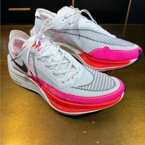Nike Vaporfly 2 next % size 11 carbon plated men’s shoes  - White and Pink